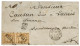 SHANGHAI CHINE : 1865 FRANCE Paire 10c (n°21) Pd  Obl. GC 5104 De SHANGHAI + CORR. D' ARMEES INDO-CHINE Sur Enveloppe Po - 1849-1876: Classic Period