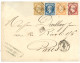 ALEXANDRIE : 1867 10c (n°21) + 20c (n°22) Pd + 40c (n°23) + 80c (n°24) Obl. GC 5080 + ALEXANDRIE EGYPTE Sur Enveloppe Po - 1849-1876: Periodo Classico