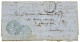 JERUSALEM : 1861 2 Superbes Frappes Du Rare Cachet Croix POTENCEE POSTE FRANCAISE JERUSALEM + Taxe 9 + JAFFA SYRIE Sur L - 1849-1876: Période Classique