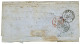 JERUSALEM : 1861 2 Superbes Frappes Du Rare Cachet Croix POTENCEE POSTE FRANCAISE JERUSALEM + Taxe 9 + JAFFA SYRIE Sur L - 1849-1876: Klassik