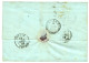 RHODES : 1865 RHODES TURQUIE + Taxe "100" Rouge Sur Lettre Pour La GRECE. Verso, SMYRNE TURQUIE. RARE. TTB. - 1849-1876: Classic Period
