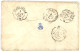 RHODES : 1860 10c (n°13) + 40c (n°16) Obl. PC 3772 (frappe Superbe) + RHODES TURQUIE Sur Enveloppe Pour La FRANCE. Signé - 1849-1876: Période Classique