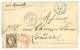 TREBIZONDE Voie D' AUTRICHE : 1876 30c CERES Obl. GC 5100 En Bleu + TREBIZONDE TURQ. D' ASIE + Cachet D' Entrée CONSTple - 1849-1876: Période Classique