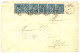 TUNISIE - DJERBA : 1886 15c SAGE (x6), 1 Ex. Pd Obl. DJERBA TUNISIE Sur Enveloppe Pour TUNIS. Combinaison Exceptionnelle - 1849-1876: Klassik