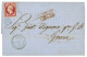 VARNA : 1863 80c (n°24) Pd Obl. GC 5103 + VARNA TURQ. D' EUROPE Sur Lettre Avec Texte Pour L' ITALIE. Superbe. - 1849-1876: Klassieke Periode