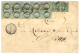 ALGERIE - LES TREMBLES : 1877 Bloc De 10 Du 1c CERES + SAGE 5c + 10c Obl. Cachet Perlé T.24 LES TREMBLES ALGERIE Sur Env - Autres & Non Classés