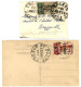 CAMEROUN : 1916 5c(n°41) Obl. TRESOR Et POSTE AUX ARMEES Pour Le GABON + 1915 10c (n°42) TRESOR Et POSTE AUX ARMEES Sur  - Otros & Sin Clasificación