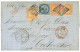 GUADELOUPE Pour La COCHINCHINE : 1870 AIGLE 20c + 40c (x3) Obl. Losange + PAQ. FR. POINTE A PITRE Sur Lettre Pour SAIGON - Other & Unclassified