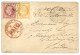 1874 CG 80c Lauré (n°10) TB Margés + 40c CERES (n°13) TB Margé Obl. CCH + COCHINCHINE SAIGON Sur Enveloppe Pour L' ANGLE - Other & Unclassified