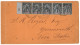MARTINIQUE - Tarif IMPRIME Pour NOVA SCOTIA : 1894 1c Bande De 5 Obl. Sur Envelope (non Close) Pour YARMOUTH (NOVA SCOTI - Autres & Non Classés