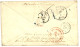 PRUSSIA - Incoming Mail : 1858 KEBOEMAN RES. BAGELEN / ZEE BRIEF / FRANCO In Red + Rare French Accountancy Handstamp F.3 - Andere & Zonder Classificatie