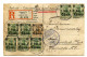 CHINA : 1906 1c On 3pf + 2c On 5pf (x7) Canc. TSINANFU On REGISTERED Card (superb Photo) To GERMANY. Vvf. - Chine (bureaux)