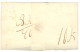 1848 Boxed LANDMAIL/ PORT In Blue On Entire From AMSTERDAM To SAMARANG. Superb. - Niederländisch-Indien