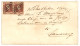 1865 First Issue Pair 10c With 3 Large Margins, Clear At Upper Left Canc. FRANCO + BATAVIA On Envelope (double Rate) To  - Niederländisch-Indien