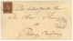 1869 Second Issue 10c (n°2) Canc. Half Round PADANG / FRANCO On Envelope (small Faults) To PADANG PANDJANG. RARE. Vvf. - Niederländisch-Indien