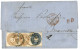 ROMANIA - AUSTRIAN P.O. : 1866 10s + Pair 15s Canc. IBRAILA On Entire Letter To FRANCE. Vvf. - Other & Unclassified