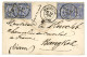 SIAM - PRE - U.P.U Mail : 1877 FRANCE 25c (x4) Canc. ST QUENTIN On Envelope To BANGKOK (SIAM). Verso, SINGAPORE In Red.  - 1849-1876: Période Classique