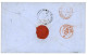 URUGUAY : 1855 Crown Circle PAID AT MONTEVIDEO + 4R Tax Marking On Envelope To BILBAO (SPAIN). Vvf. - Uruguay