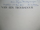 OUD Boek  LIEDEREN Van Een  TROUBADOUR  GESIGNEERD Door De Auteur  1961 Toon De Mindere   OEDELEM - Beernem