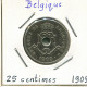 25 CENTIMES 1909 BELGIQUE BELGIUM Pièce FRENCH Text #BA302.F.A - 25 Centimes