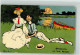 39739402 - Sign. Browne Tom Frau Paar Ruderboot Spooning Up The River Verlag Davidson Nr.2572 - Humour