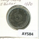 5 DOLLARS 1980 HONG KONG Coin #AY584.U.A - Hongkong