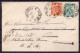 1905 14 GEN C.5+C.20 SASS.70+72 "AQUILA SABAUDA"USATO SU BUSTA DA  ROMA  X PHILADELPHIA  MOLTO BELLA - Storia Postale