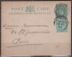 G.B.  Entier CPA  Half Penny + Complément Half Penny   De LONDON Le 19 3 1903  Pour PARIS - Material Postal