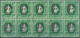 C5903 Hungary Parcel Stamp Agriculture Harvest Ovprnt Plate Block Of 10 Used 2xERROR - Posta
