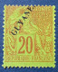 Guyane YT N° 22 Neuf* Sans Gomme Signé RP - Unused Stamps