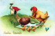 PASCUA POLLO HUEVO Vintage Tarjeta Postal CPA #PKE425.ES - Ostern