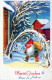 Feliz Año Navidad GNOMO Vintage Tarjeta Postal CPSMPF #PKD473.ES - Neujahr