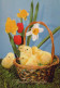 PASCUA POLLO HUEVO Vintage Tarjeta Postal CPSM #PBO853.ES - Ostern