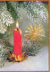 Feliz Año Navidad VELA Vintage Tarjeta Postal CPSM #PBN789.ES - Neujahr