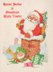 PAPÁ NOEL Feliz Año Navidad Vintage Tarjeta Postal CPSM #PBL490.ES - Santa Claus