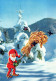 PAPÁ NOEL Feliz Año Navidad Vintage Tarjeta Postal CPSM #PAU601.ES - Santa Claus