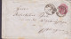 Württemberg Postal Stationery Ganzsache DREI KREUZER, CRAILSHEIM 1863 ESSLINGEN (Arr. Cds.) (2 Scans) - Interi Postali