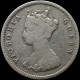 LaZooRo: Hong Kong 10 Cents 1863 VF Clipped Planchet, Rotation 15°, Scarce - Silver - Hongkong