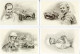 Lot De 4 Cartes Postales-Pilotes De Course Grand Prix- Ascari-Hawthorn-Moss-Trintignant -Artiste: Freudenthal -4 X CPM's - Grand Prix / F1