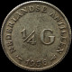 LaZooRo: Netherlands Antilles 1/4 Gulden 1956 XF Scarce - Silver - Niederländische Antillen