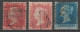 1854 - RARE YVERT N°14 + 14A +15  OBLITERES - - Oblitérés