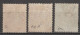 1854 - RARE YVERT N°14 + 14A +15  OBLITERES - - Gebraucht