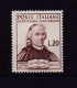 ITALIE 1950 TIMBRE N°563 NEUF AVEC CHARNIERE LUDOVICO MURATORI - 1946-60: Neufs