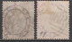 1855 - YVERT N°17/18  OBLITERES - MOYENNE ET GRANDE JARRETIERE ! - COTE = 570 EUR - Gebraucht