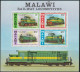 THEMATIC TRANSPORTS: TRAIN/RAILWAY.  MALAWI LOCOMOTIVES    4v+MS    -   MALAWI - Trains