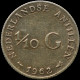 LaZooRo: Netherlands Antilles 1/10 Gulden 1962 XF Scarce - Silver - Antilles Néerlandaises