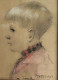 Authentique Dessin- Fusain Art Déco.- "Portrait Vu De Profil" Signé P. PATREC 1928.- Encadré Vitré. - Dibujos
