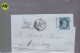Un Timbre N° 14 Napoléon III     20 C   Bleu  Sur Lettre   Mélisey  Haute Savoie 1859 Cachet Après Le Départ - 1853-1860 Napoleon III
