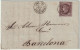 ESPAGNE / ESPAÑA - 1863 - Ed.58 4c Castaño/anteado Con Fechador "VELEZ-RUBIO / ALMERIA" Sobre Carta A Barcelona - Cartas & Documentos