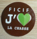 AUTOCOLLANT FICIF - J'AIME LA CHASSE - Stickers